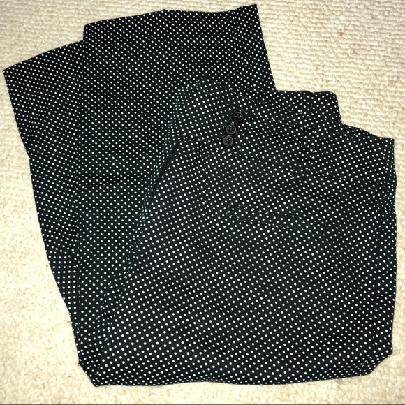 Larry Levine Stretch Polka Dot Capris, Sz 8 - Picture 1 of 10